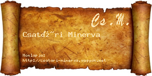 Csatári Minerva névjegykártya